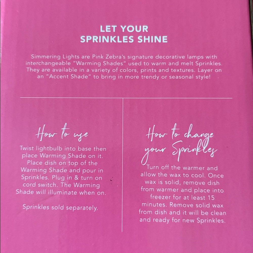 Pink Zebra Frosted Flurry Snowflake Light Warming Shade - Picture 3 of 4